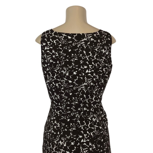 Ann Taylor Floral Print Sleeveless A-Line Dress Size 6 Square Neck Office Career - Picture 5 of 8